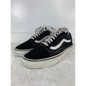 Vans Old Skool Black/White Canvas/Suede Sneakers Men's Size 8